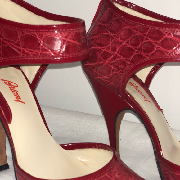 Brioni Red Crocodile Vero Cuoio size 36, heel 4 inches - Picture 8 of 13